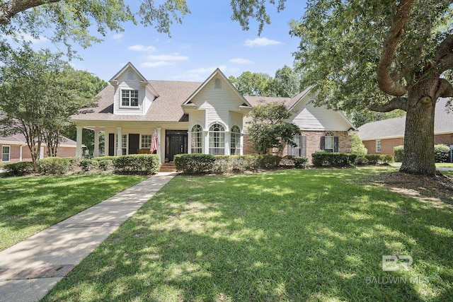402 Potters Mill Ave, Daphne, AL 36526 - view of front of home featuring a front yard, a porch, and brick siding