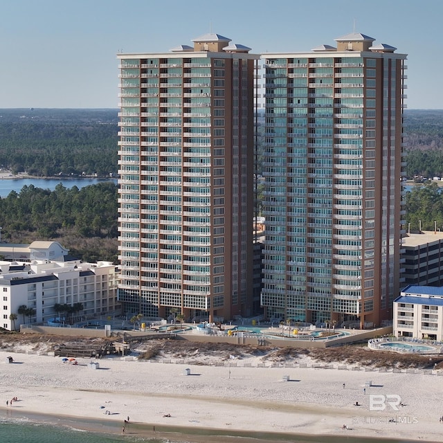 view of property with a water view
