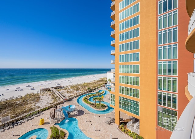 water view featuring a view of the beach