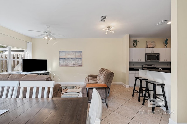 4615 Nancy Ln Unit 8, Orange Beach, AL 36561 - tiled living room featuring ceiling fan