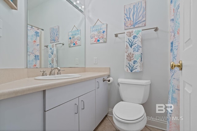4615 Nancy Ln Unit 8, Orange Beach, AL 36561 - bathroom featuring tile patterned floors, vanity, and toilet