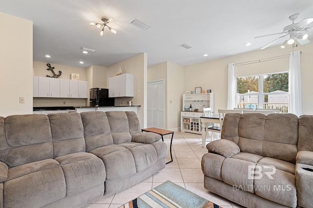 4615 Nancy Ln Unit 8, Orange Beach, AL 36561 - tiled living room featuring ceiling fan