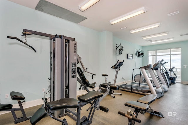 view of exercise room