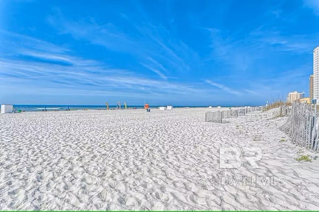 water view featuring a beach view