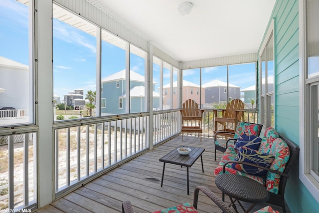 view of sunroom / solarium