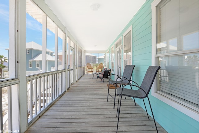 view of sunroom