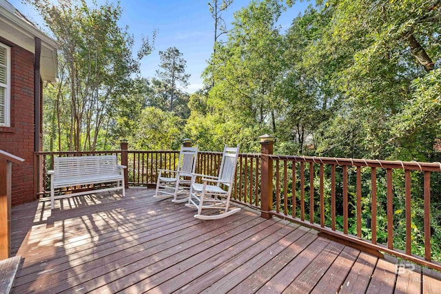 view of wooden deck