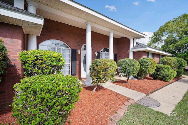 2856 W Saddlebrook Dr, Mobile, AL 36695 - entrance to property with brick siding and covered porch