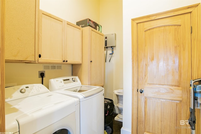 13897 Fish River Acres Cir, Foley, AL 36535 - laundry area with cabinet space and washing machine and dryer