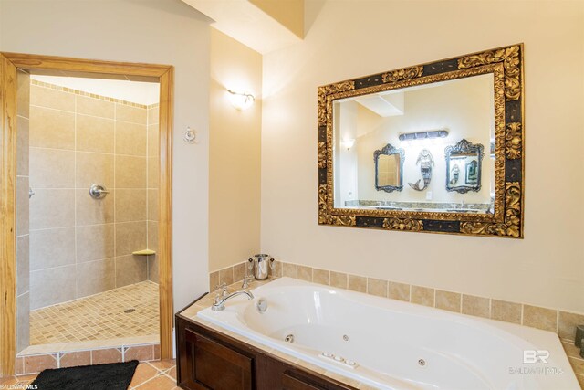 13897 Fish River Acres Cir, Foley, AL 36535 - full bathroom with a whirlpool tub and tiled shower