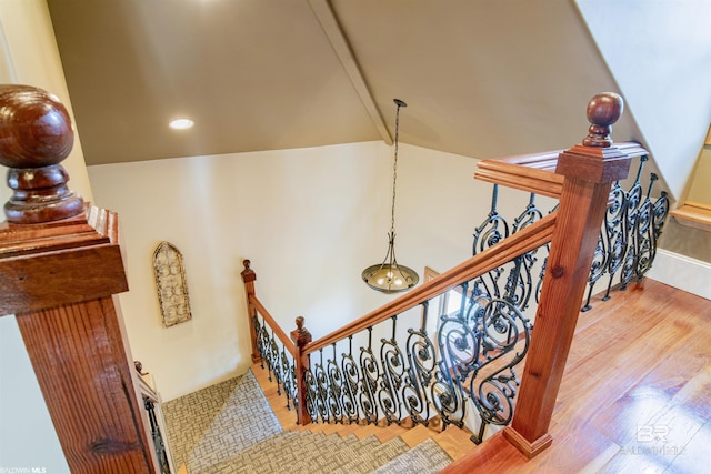 13897 Fish River Acres Cir, Foley, AL 36535 - stairs with wood finished floors