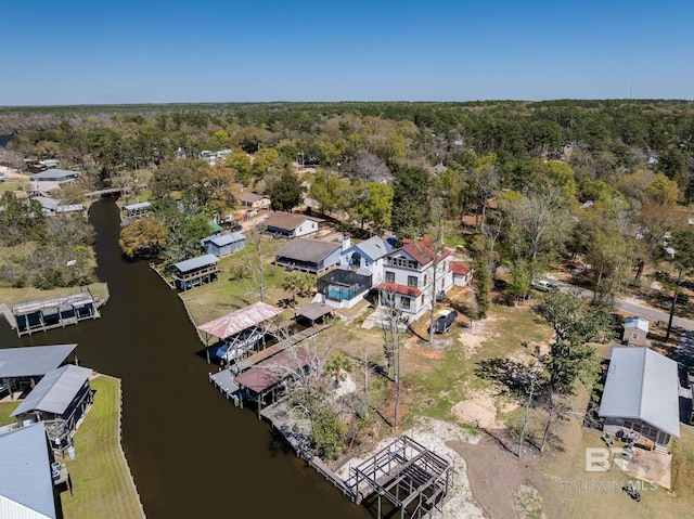 13897 Fish River Acres Cir, Foley, AL 36535 - aerial view of residential area featuring a nearby body of water and a forest