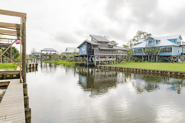 13897 Fish River Acres Cir, Foley, AL 36535 - water view with a boat dock