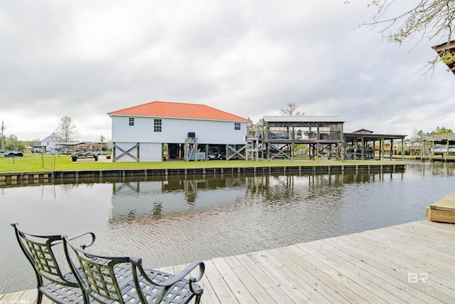 13897 Fish River Acres Cir, Foley, AL 36535 - dock area featuring a water view