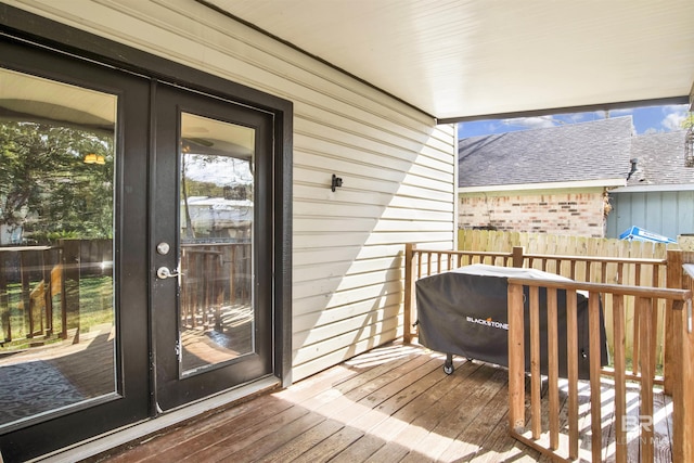 exterior space with french doors