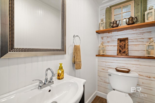 bathroom with toilet and a sink