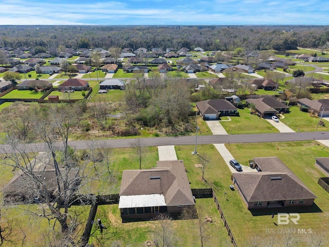 drone / aerial view featuring a residential view