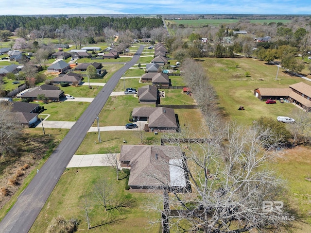 drone / aerial view with a residential view