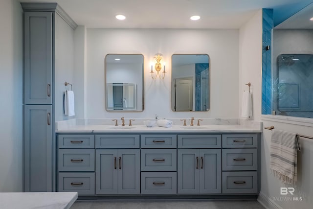 bathroom with vanity