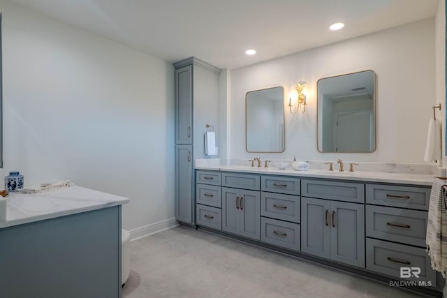 bathroom with vanity