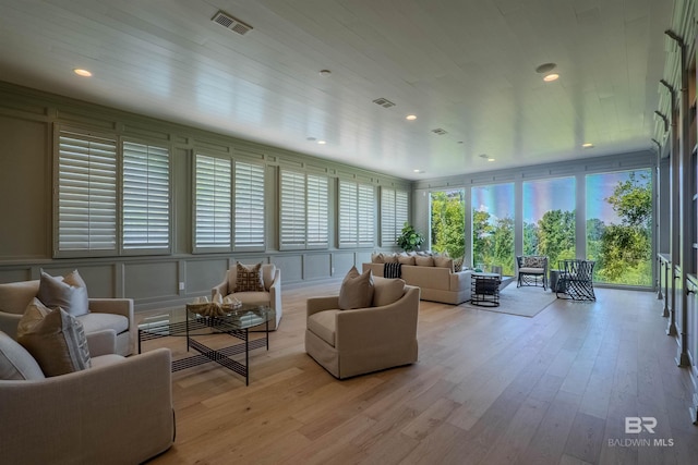 view of sunroom