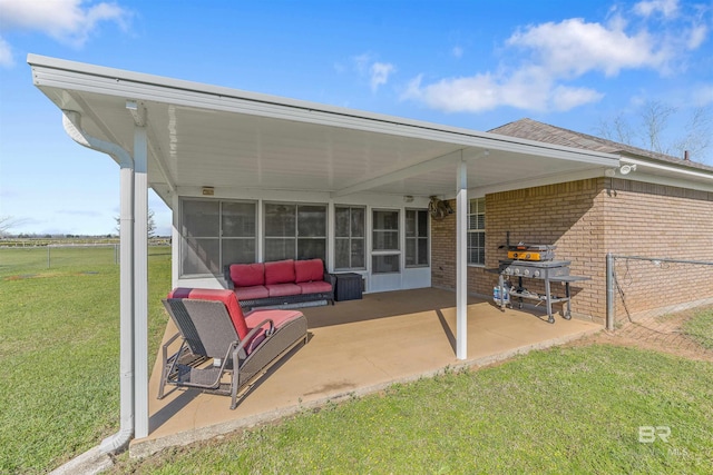17570 Driskell Rd, Loxley, AL 36551 - view of patio / terrace with a sunroom