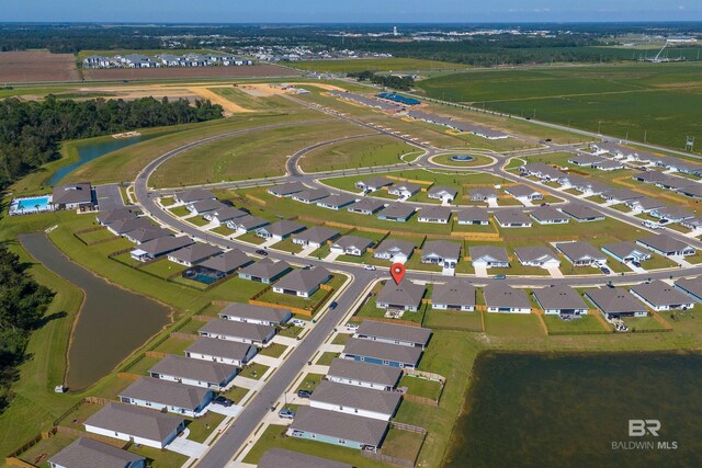 22310 Early Dawn Cir, Foley, AL 36535 - drone / aerial view featuring a water view and a residential view