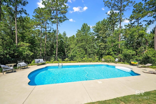 view of pool with a patio