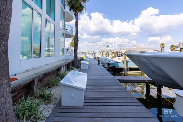 view of dock