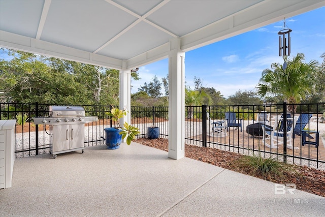 view of patio / terrace featuring area for grilling