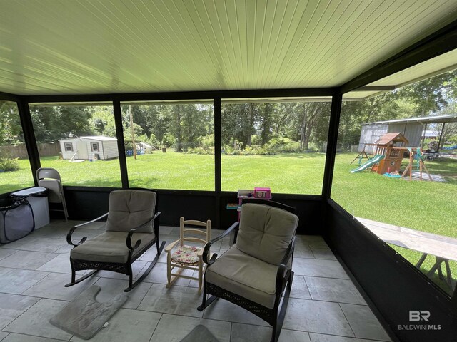 view of sunroom / solarium