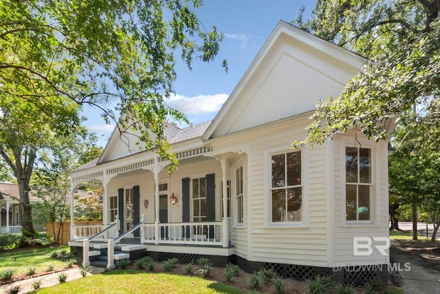 greek revival inspired property with a porch