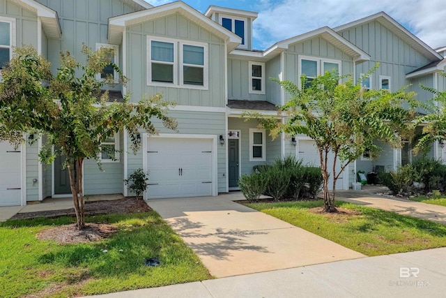 view of property with a garage