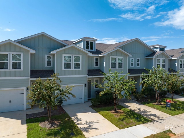 view of property featuring a garage