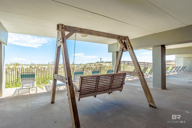 view of patio with fence