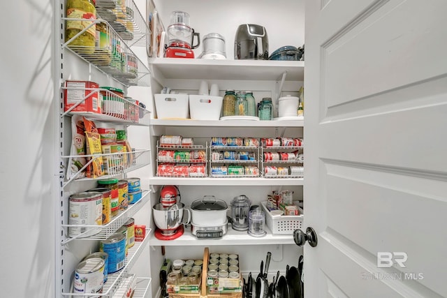 view of pantry