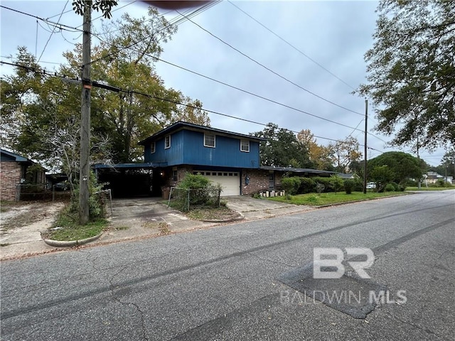 front of property featuring a garage