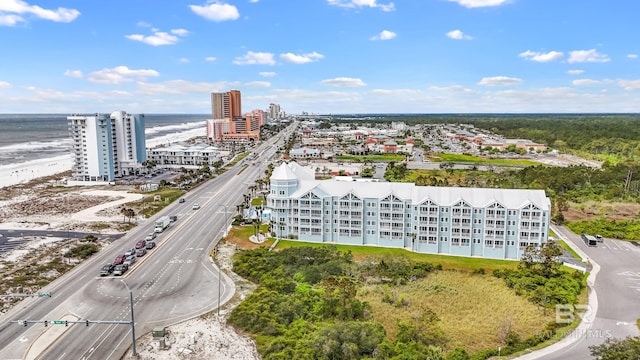 drone / aerial view with a view of city