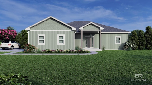 11341 Tall Timber Ln, Elberta, AL 36530 - ranch-style home with a front lawn and board and batten siding