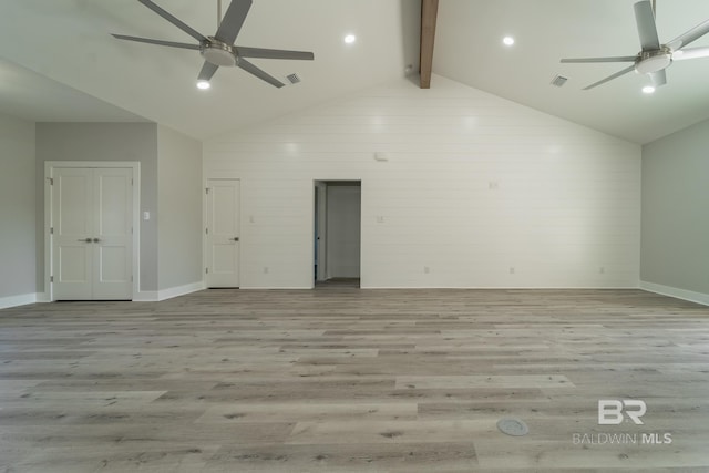 11341 Tall Timber Ln, Elberta, AL 36530 - spare room with a ceiling fan, wood finished floors, and recessed lighting