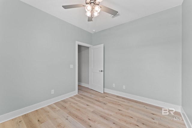 11341 Tall Timber Ln, Elberta, AL 36530 - spare room featuring wood finished floors and ceiling fan