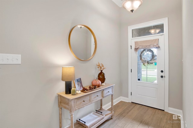 entrance foyer featuring light hardwood / wood-style flooring