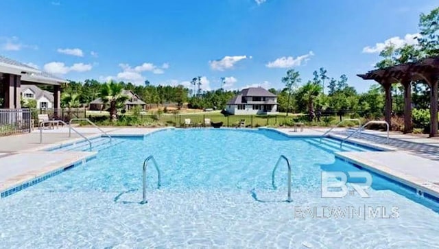 pool featuring fence