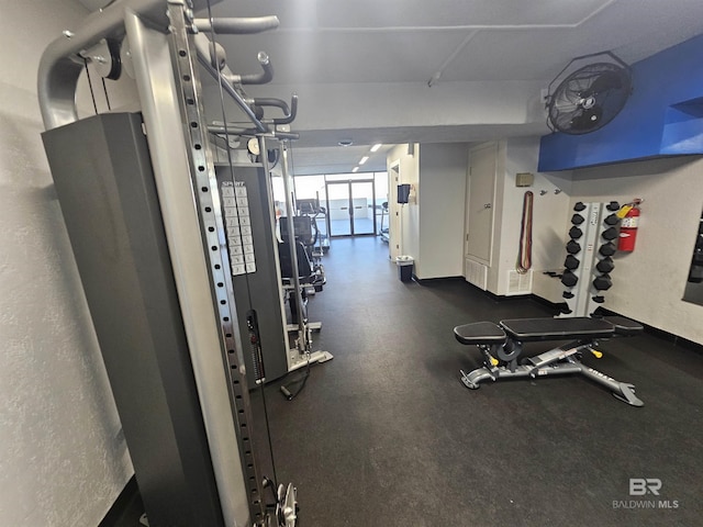 view of workout area