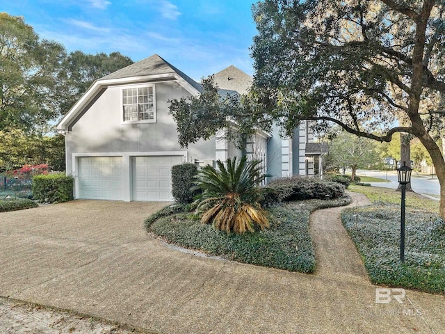 view of property with a garage