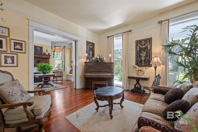 2550 Springhill Ave, Mobile, AL 36607 - living room with hardwood / wood-style floors, baseboards, and a healthy amount of sunlight