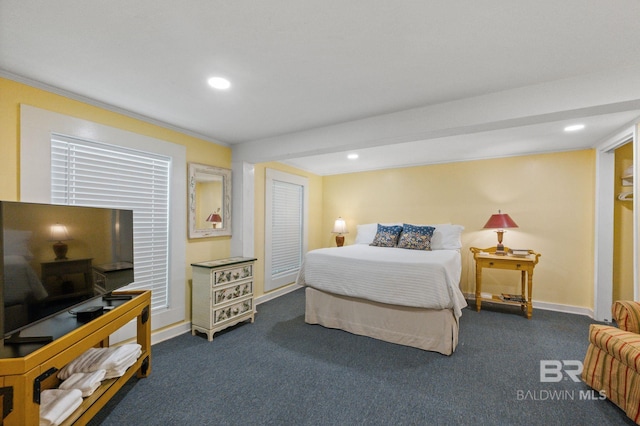 2550 Springhill Ave, Mobile, AL 36607 - bedroom with baseboards, recessed lighting, and carpet