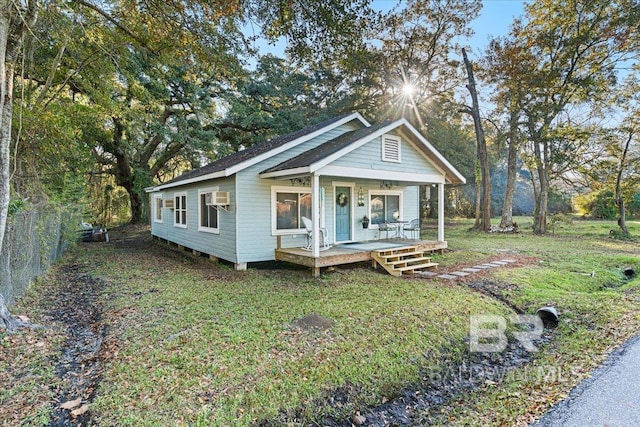 view of front of home with a porch