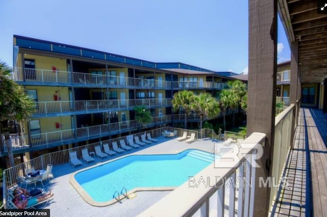 view of pool with a patio