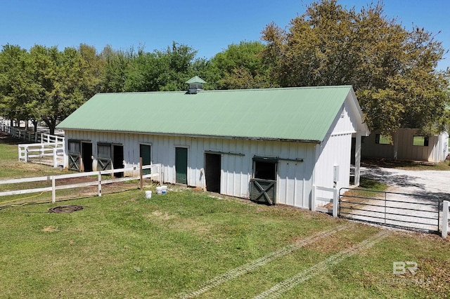 view of horse barn